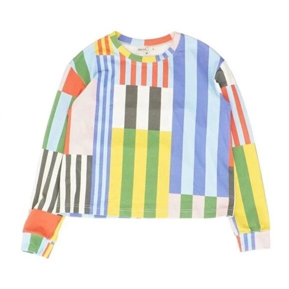 NWT Lilla Barn Women’s Striped Shirt Color Block Small - Picture 2 of 4